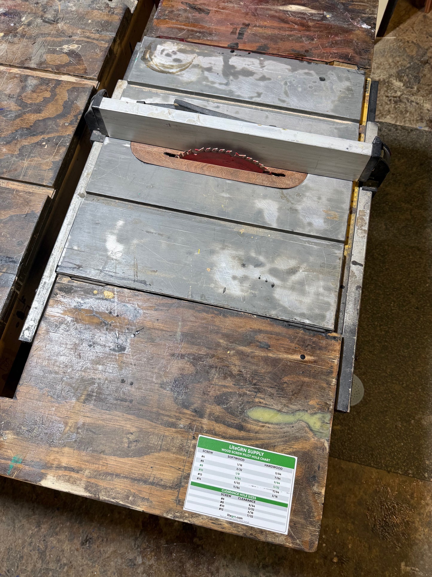 Wood Screw Pilot Hole Chart (2-Pack)